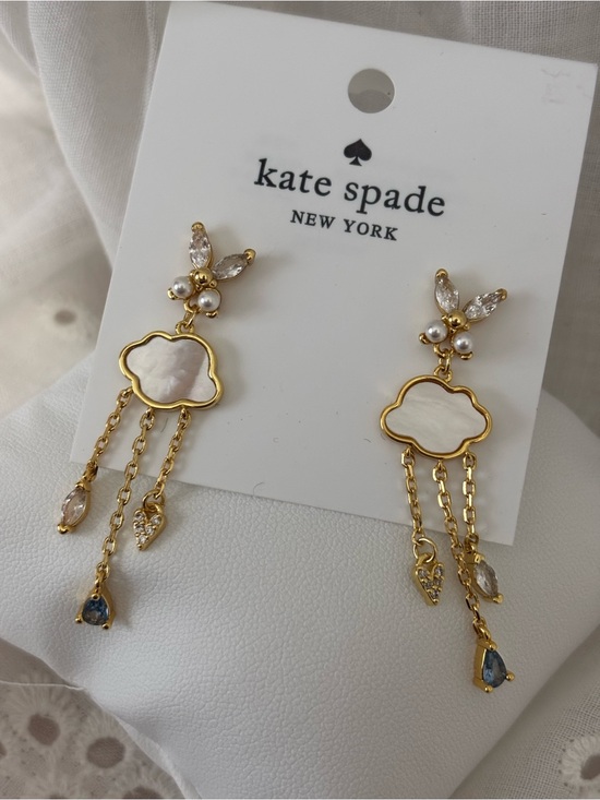 kate spade Jewelry - kate spade Dangle Earrings in Gold & White